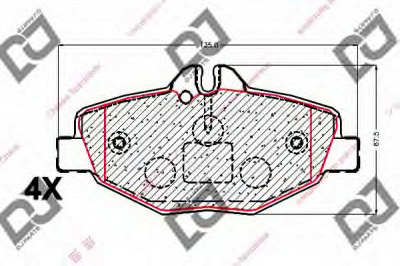 DJ PARTS bp1980 -  Комплект тормозных колодок, дисковый тормоз